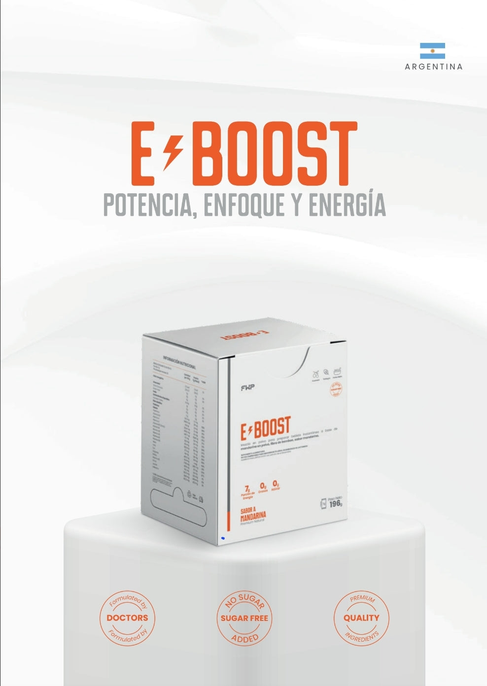 E-BOOST | Energía y Enfoque Sin Azúcar — Yerba Mate, Guaraná y BCAA