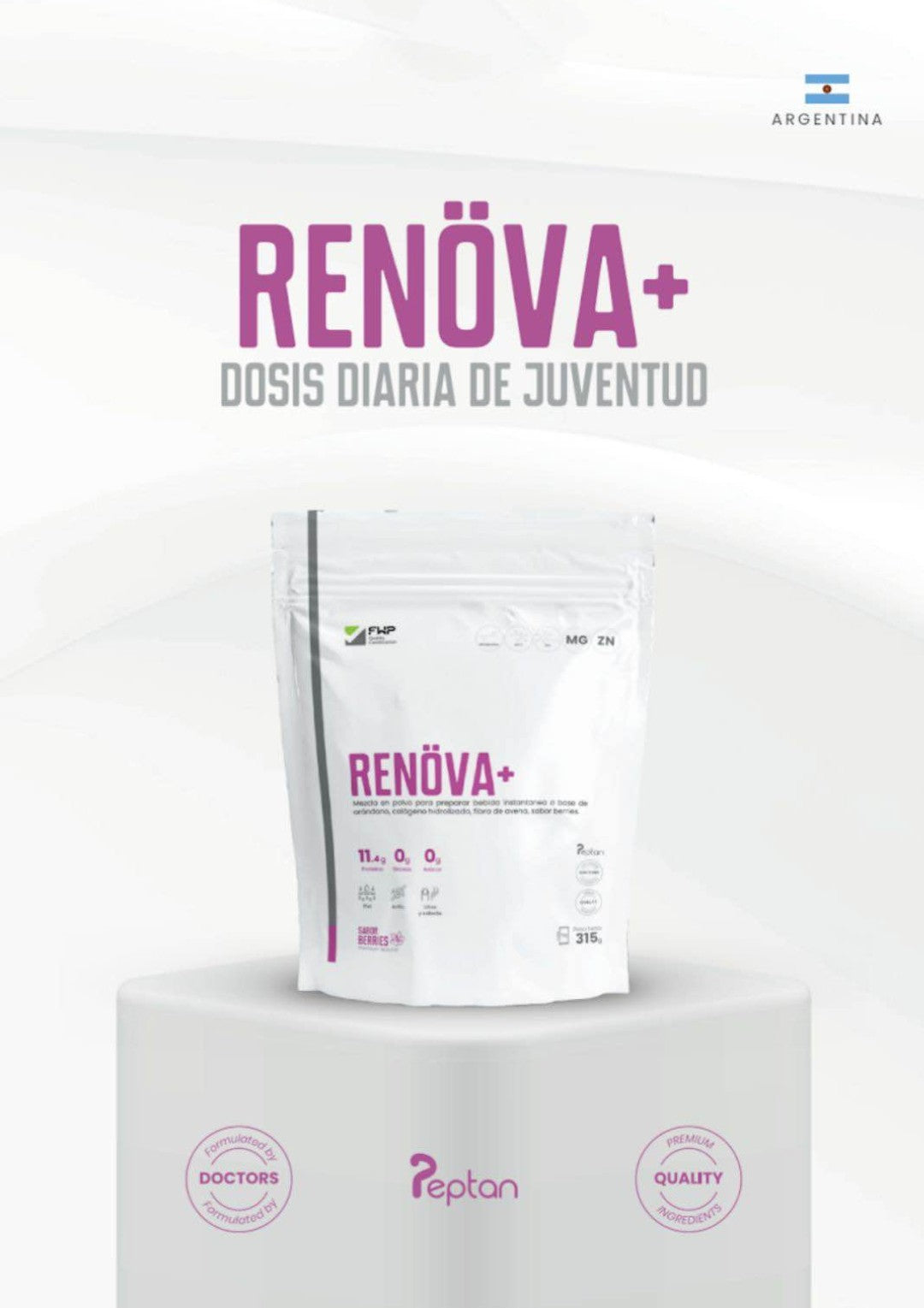 RENOVA+ | Colágeno Hidrolizado para Piel, Uñas y Articulaciones — Con Q10 y Resveratrol